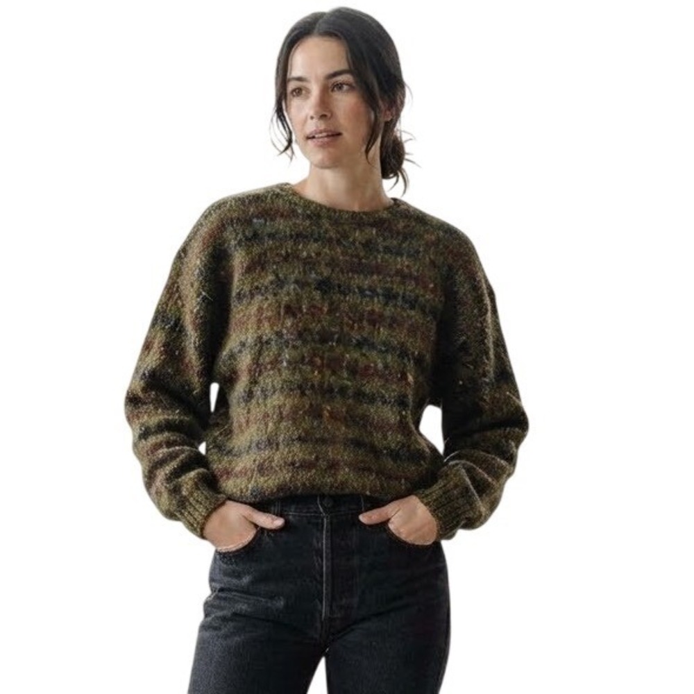 Marshall Fields Wool Sweater Multi-Color Knit Gorpcore Mens Size Medium Vintage